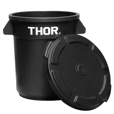 Thor Round Container 23L with Lid Set black