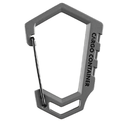 Cargo Container Hard Karabiner D L gray