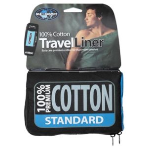 Sea To Summit Premium Cotton Travel Liner Standard Rectangular navy blue
